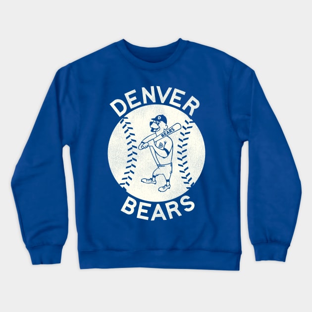 Defunct 70s Denver Bears Baseball Team Crewneck Sweatshirt by Defunctland